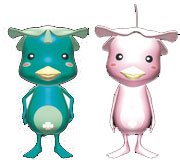 環境開発のキャラクター「カン太」と「キョウ子」