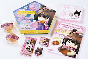 「たまひめちゃん」を活用した商品の数々　写真