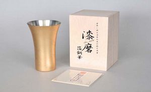 漆磨　箔銅華ビアカップ