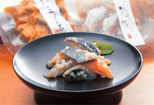 輪島のサバ（写真）やアジを使った麹漬け