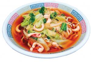 魚醤いしりラーメンの調理例の写真2。