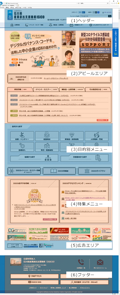 ISICOトップページの概要