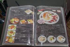 カフェのメニュー表