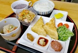 おっちやん豆腐の厚揚げランチ