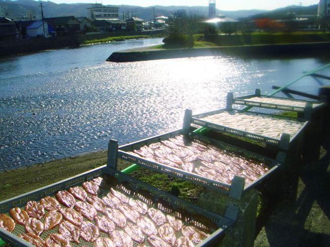 干している風景の写真
