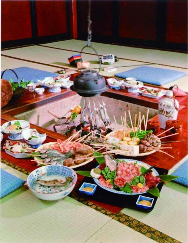 いろりと料理の写真