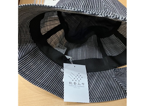 株式会社山崎麻織物工房 帽子 帯結 / 縞