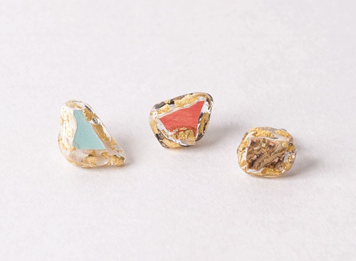 KOQ iki/粋 【九谷焼×レジン×金箔のピアス・イヤリング・リング】