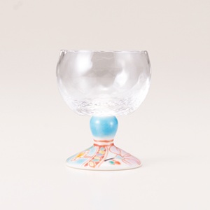 馬上グラス（格子）花のタペストリー