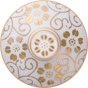 ワイングラス大(無地)白粒鉄仙 俯瞰