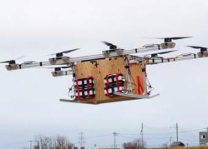 最大積載量50kg、飛行距離50km超のドローンの写真。