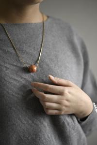 升井彩本乾漆　ネックレス　My　Planet　着用イメージ