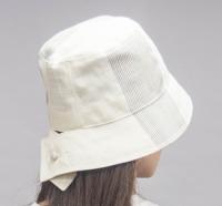 株式会社 山崎麻織物工房　帽子 帯結 / 白